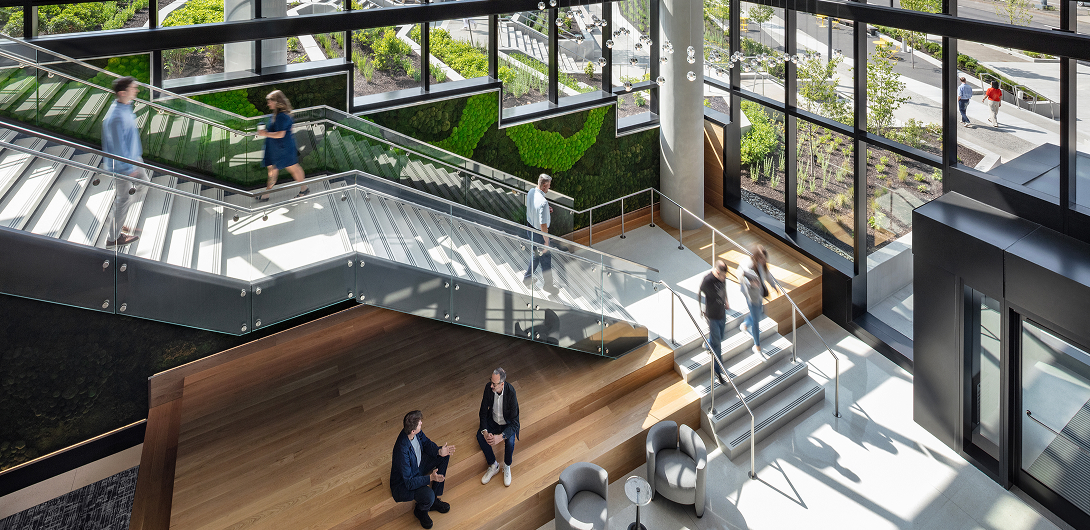 Inside the FNB Financial Tower in Pittsburgh, PA built by Mascaro Construction