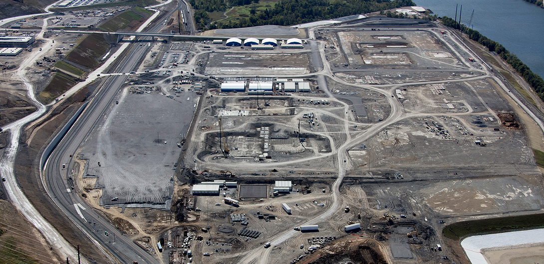 Aerial view of the Shell Franklin site